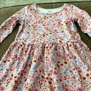 Carter's Pink Floral Long-Sleeve Knit Dress